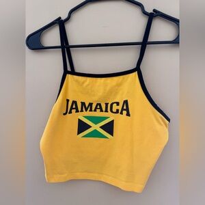 Forever 21 Yellow Jamaica Flag Camisole